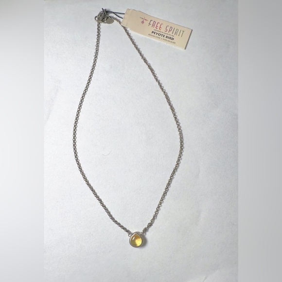 NWT Peyote Bird Artisan Genuine Stone & Sterling Silver Citrine Necklace - Picture 1 of 4